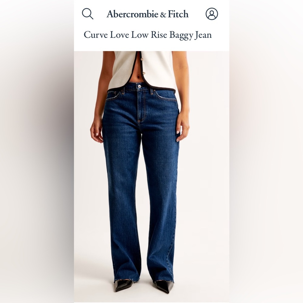 ABERCROMBIE JEANS LOW ROSE BAGGY CURVE LOVE - 2S